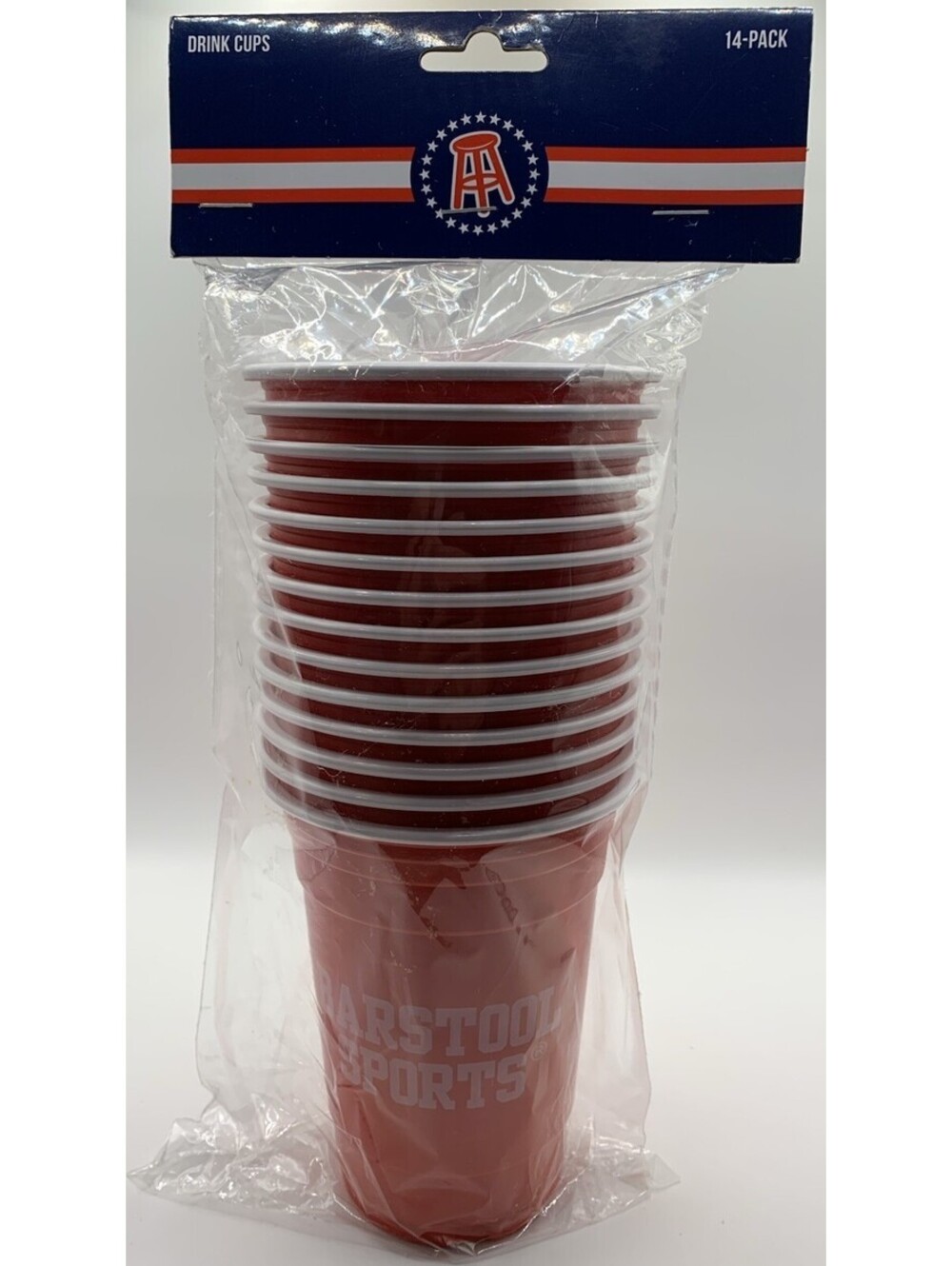 Barstool Golf Plastic Drink Cups Souvenir 18 oz Lot Of 14 Red NEW IN PACKAGE